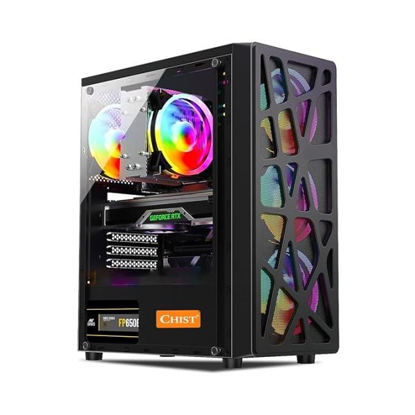 CHIST Extreme Gaming PC I7 4790 Processor 4Core 8 Threats||1TB SSD || RX 580 8GB Graphic Card ||Windows 10|| Wi-Fi Bluetooth Ready to Use (16GB RAM)