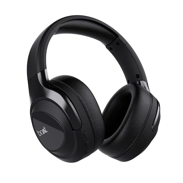 boAt Nirvana Eutopia Bluetooth Headphones with Head Tracking Function, Spatial Audio,20 HRS Playtime, ENx™ Tech, ASAP™ Charge, Hearables App(Primia Black)